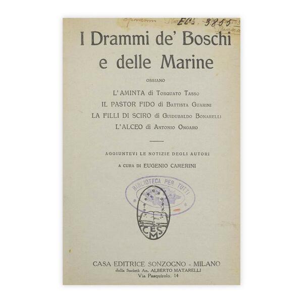 Eugenio Camerini - I Drammi de' Boschi e delle Marine