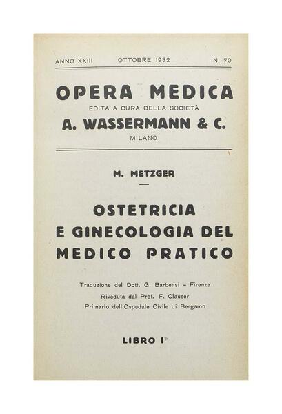 M. Metzger - Ostetricia e ginecologia del medico pratico