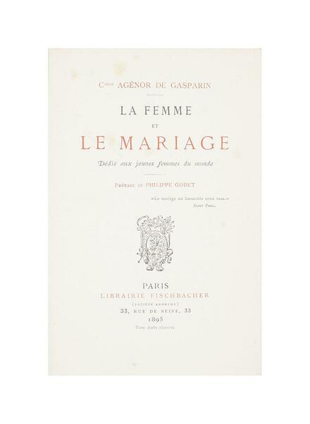 La femme et le mariage