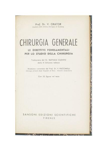 Chirurgia generale - Dr. V. Orator