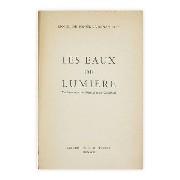 Lionel de Fonseka Varnasuriya - Les Eaux de Lumiere