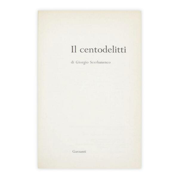 Il centodelitti - Giorgio Scerbanenco