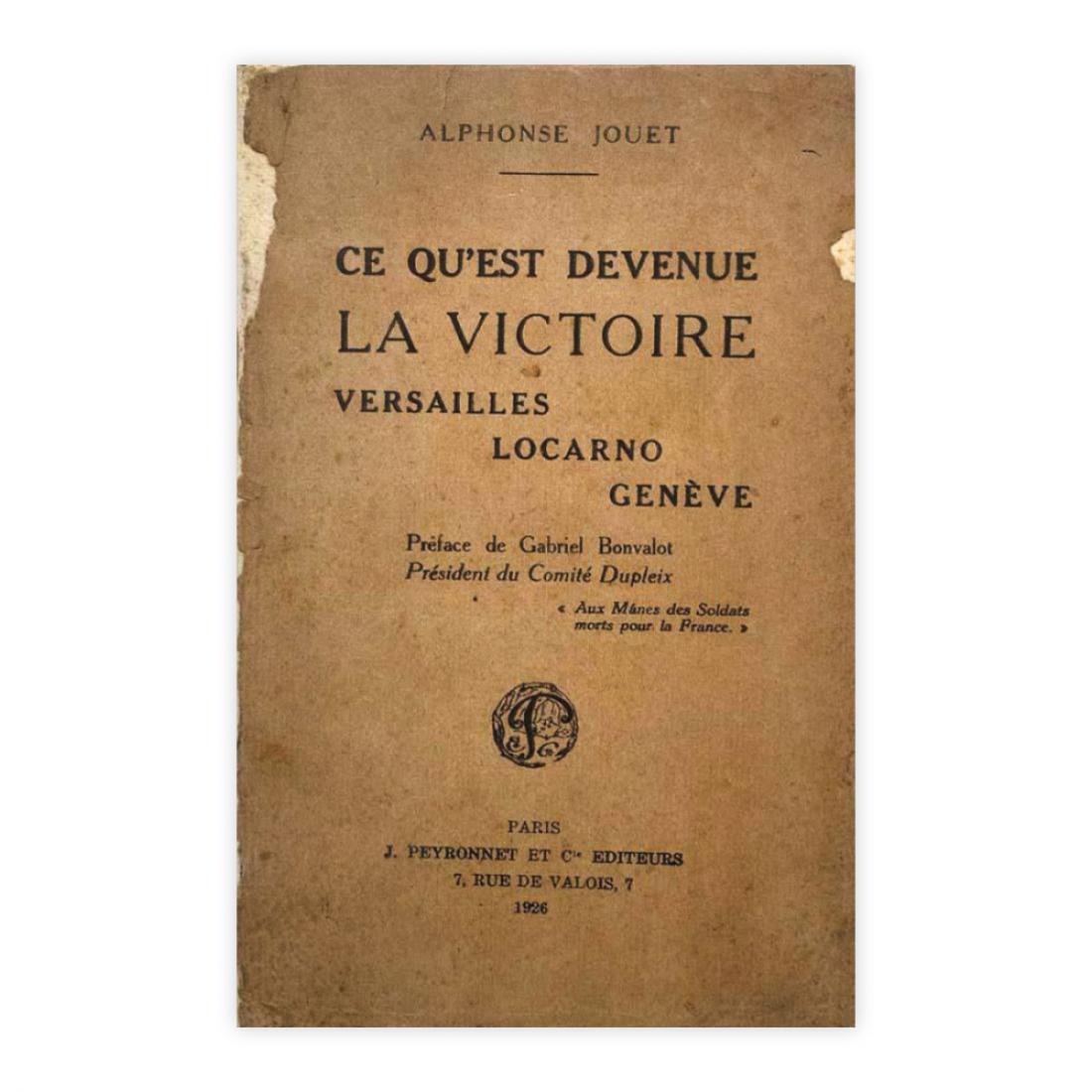 Alphonse Jouet - Ce qu'est devenue la Victoire