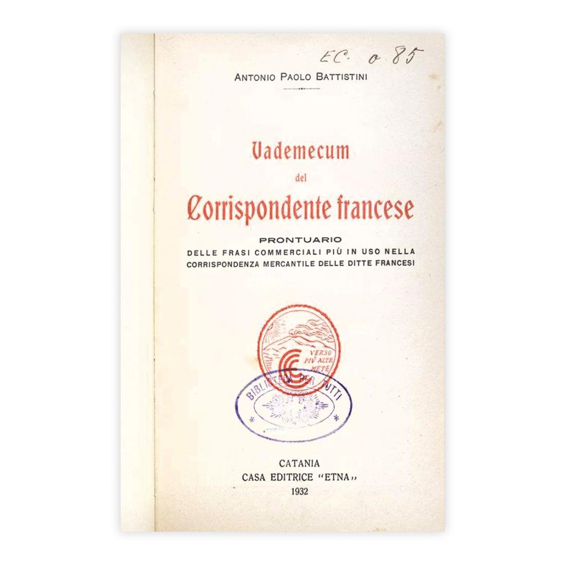 Antonio Paolo Battistini - Vademecum del Corrispondente Francese