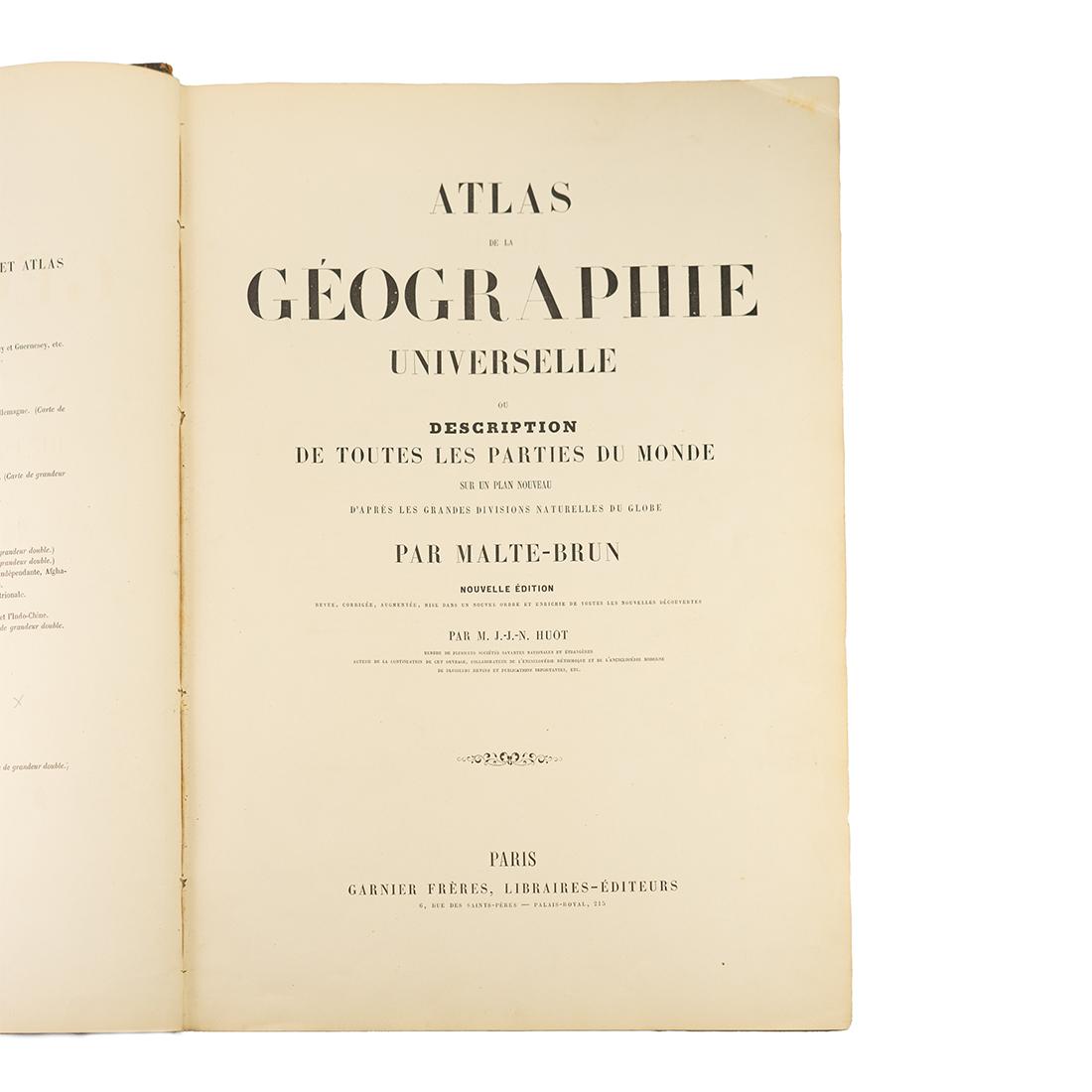 Atlas de la Gèographie Universelle - Malte-Brun