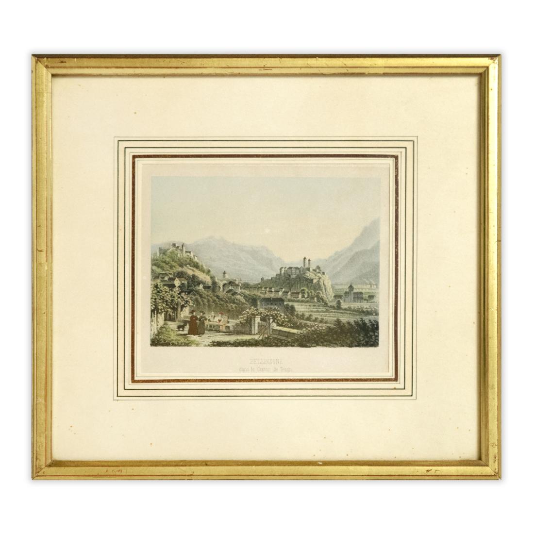 Bellinzona, dans le Canton de Tessin - 1850 c.a.
