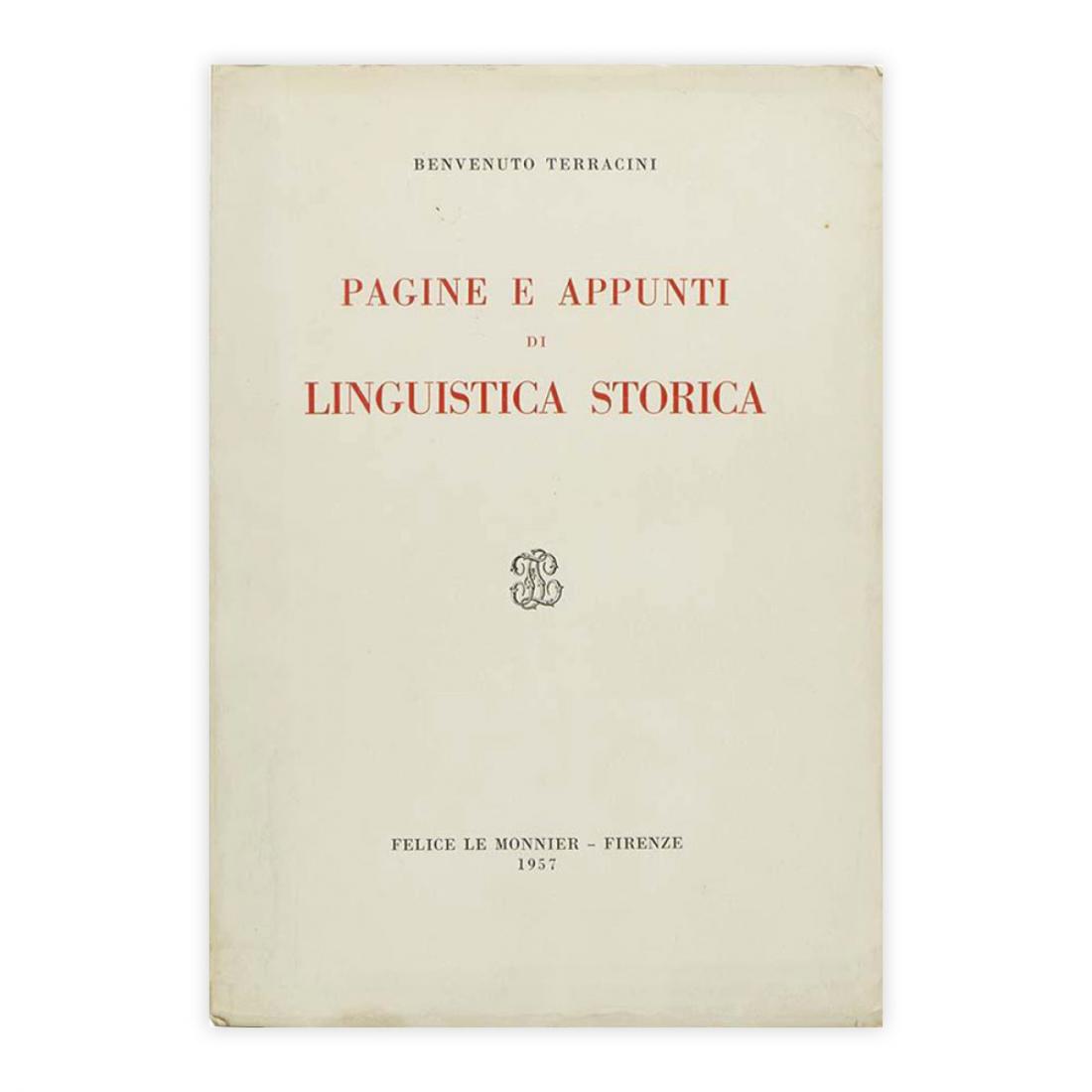 Benvenuto Terracini - Pagine e appunti di linguistica storica