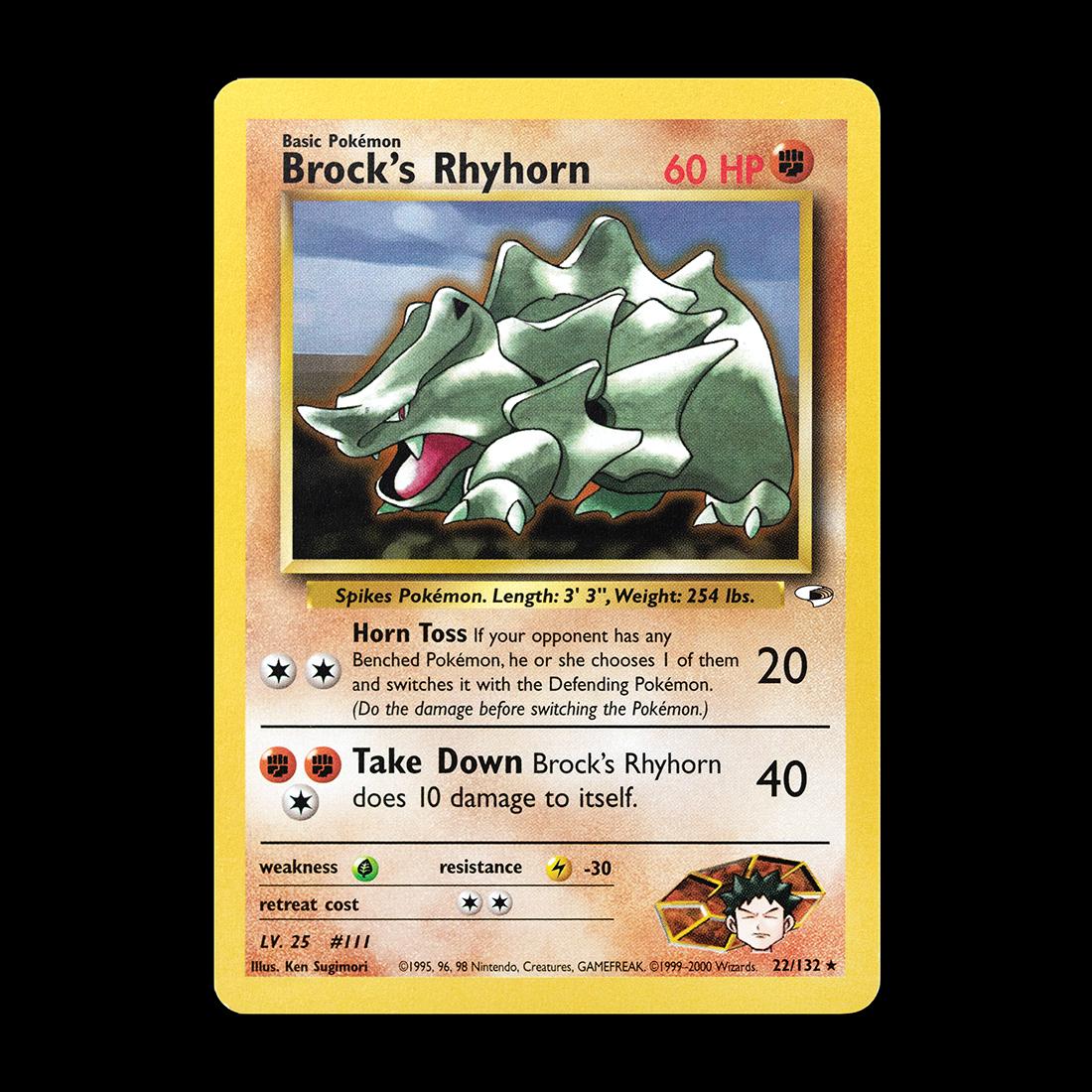 Brock’s Rhyhorn 22/132 ENG Near Mint