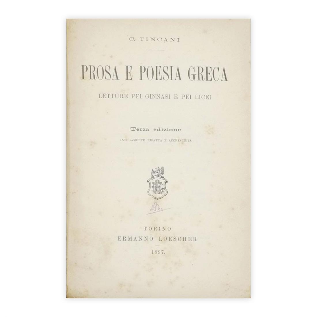 C. Tincani - Prosa e poesia Greca