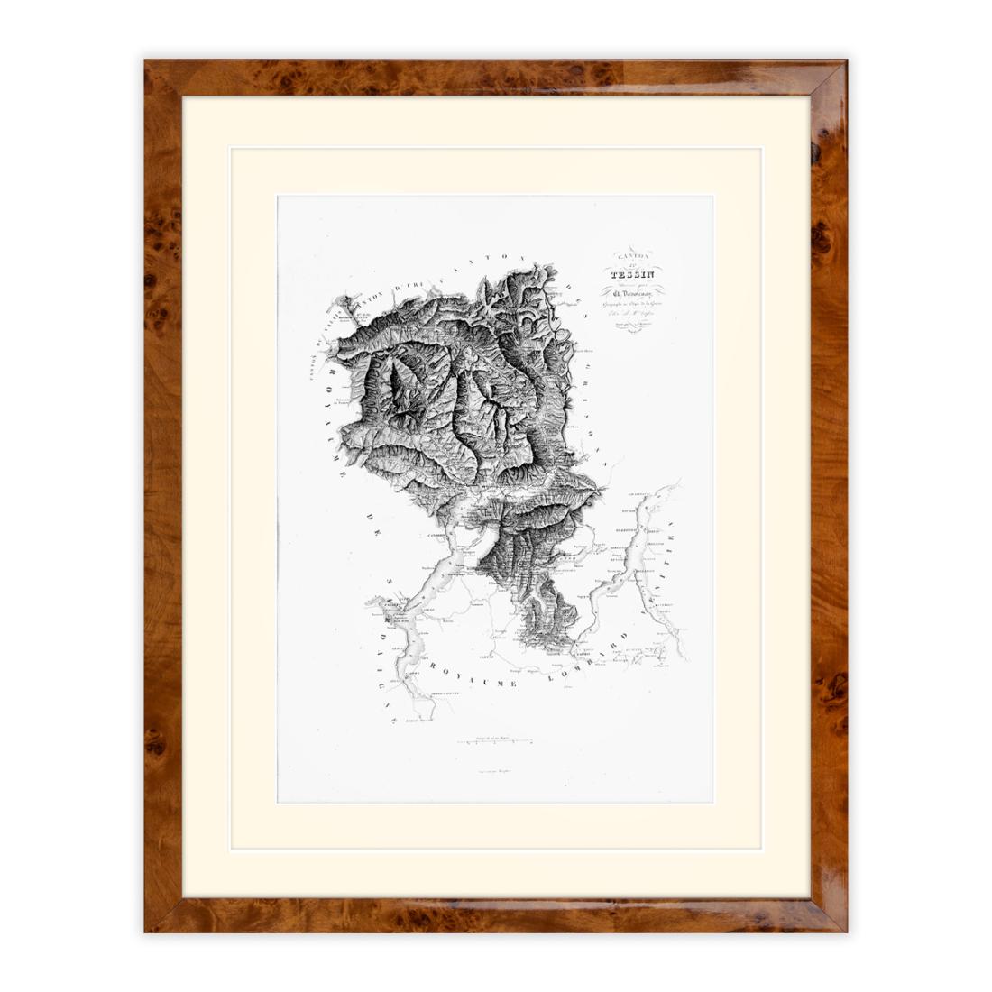 Canton de Tessin, incisione originale 1837