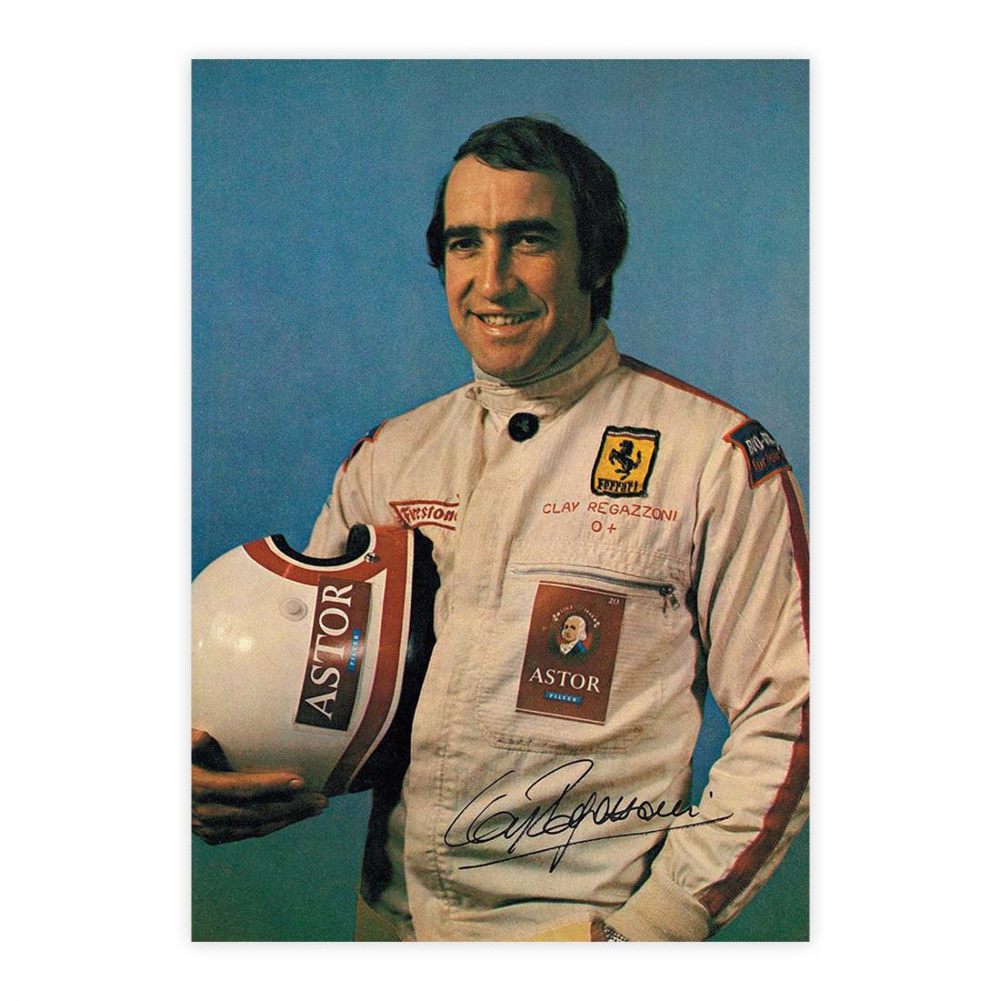 Cartolina Clay Regazzoni - 22,5x16 cm