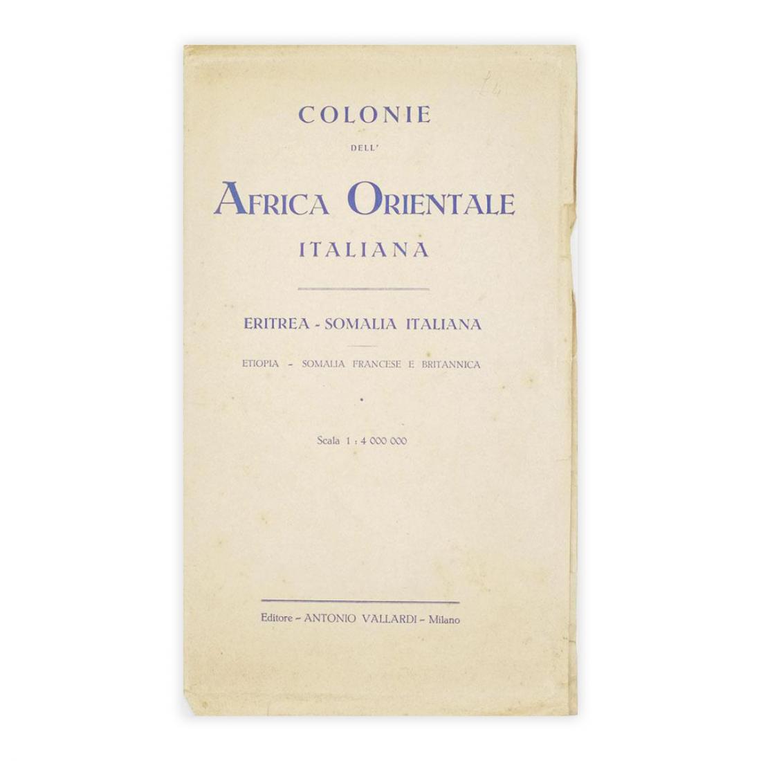 Colonie dell'Africa Orientale - Mappa scala 1: 4 000 000