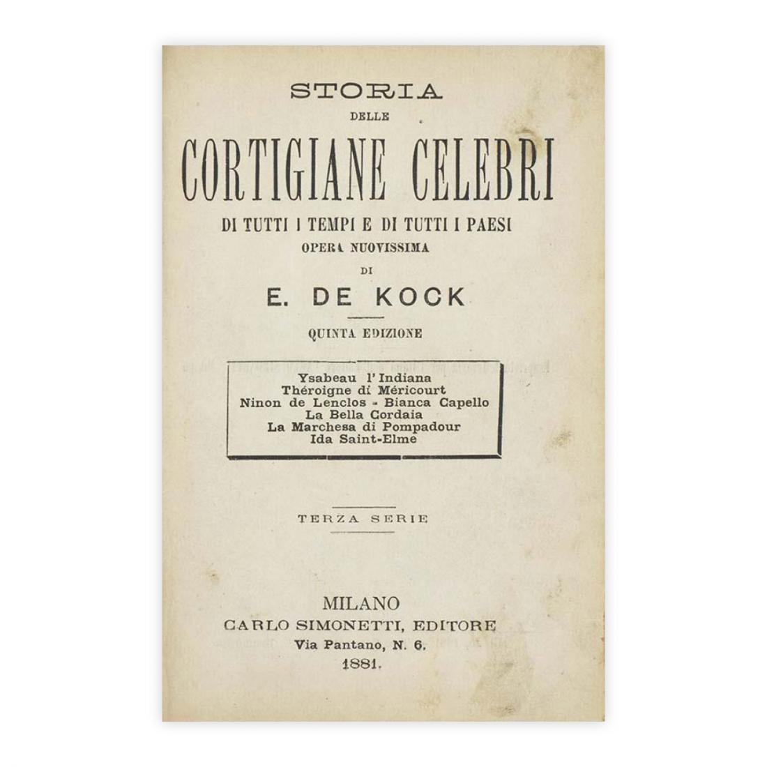 E.De Kock - Storia celle Cortigiane Celebri