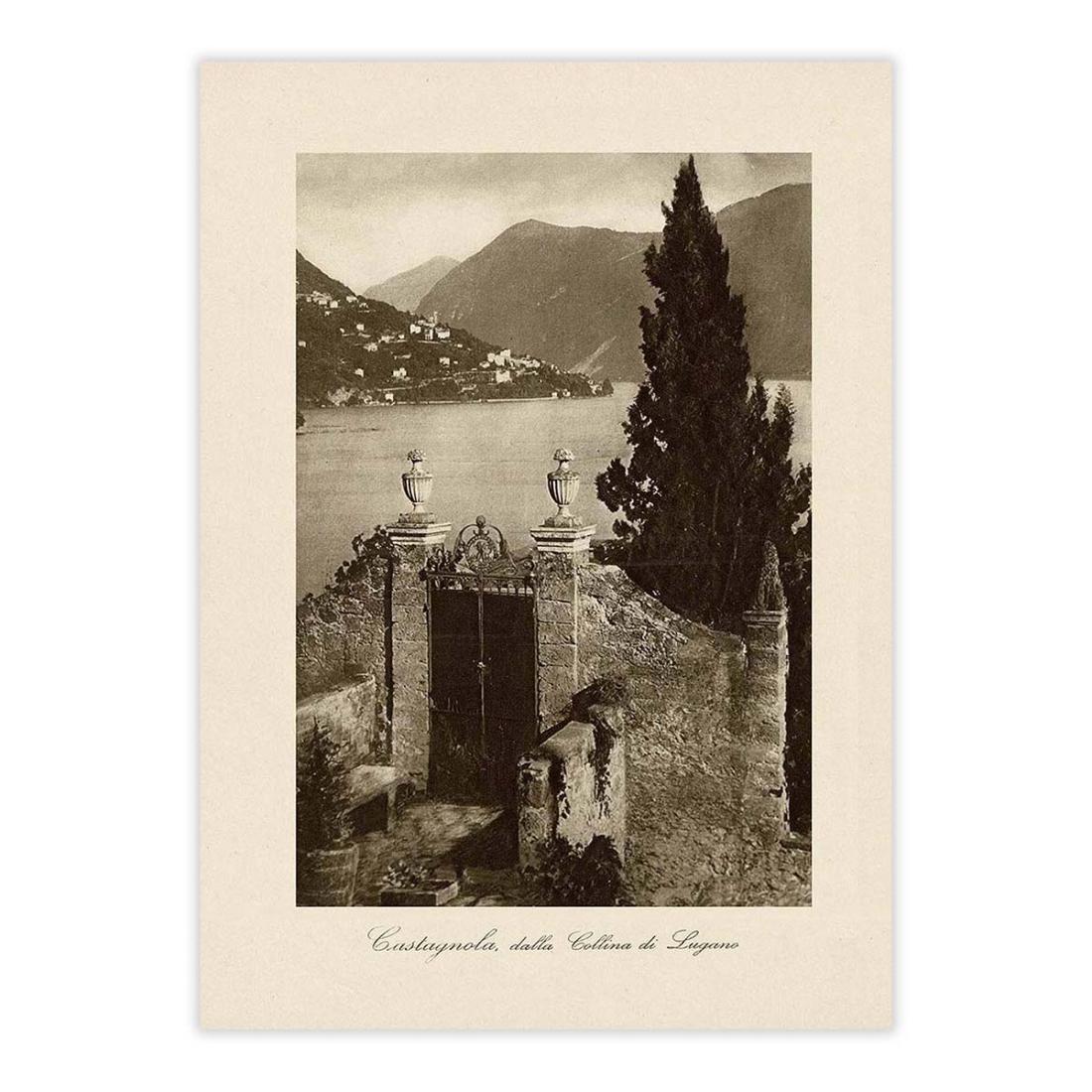 Fotografia originale - Castagnola, dalla Collina di Lugano - primi …