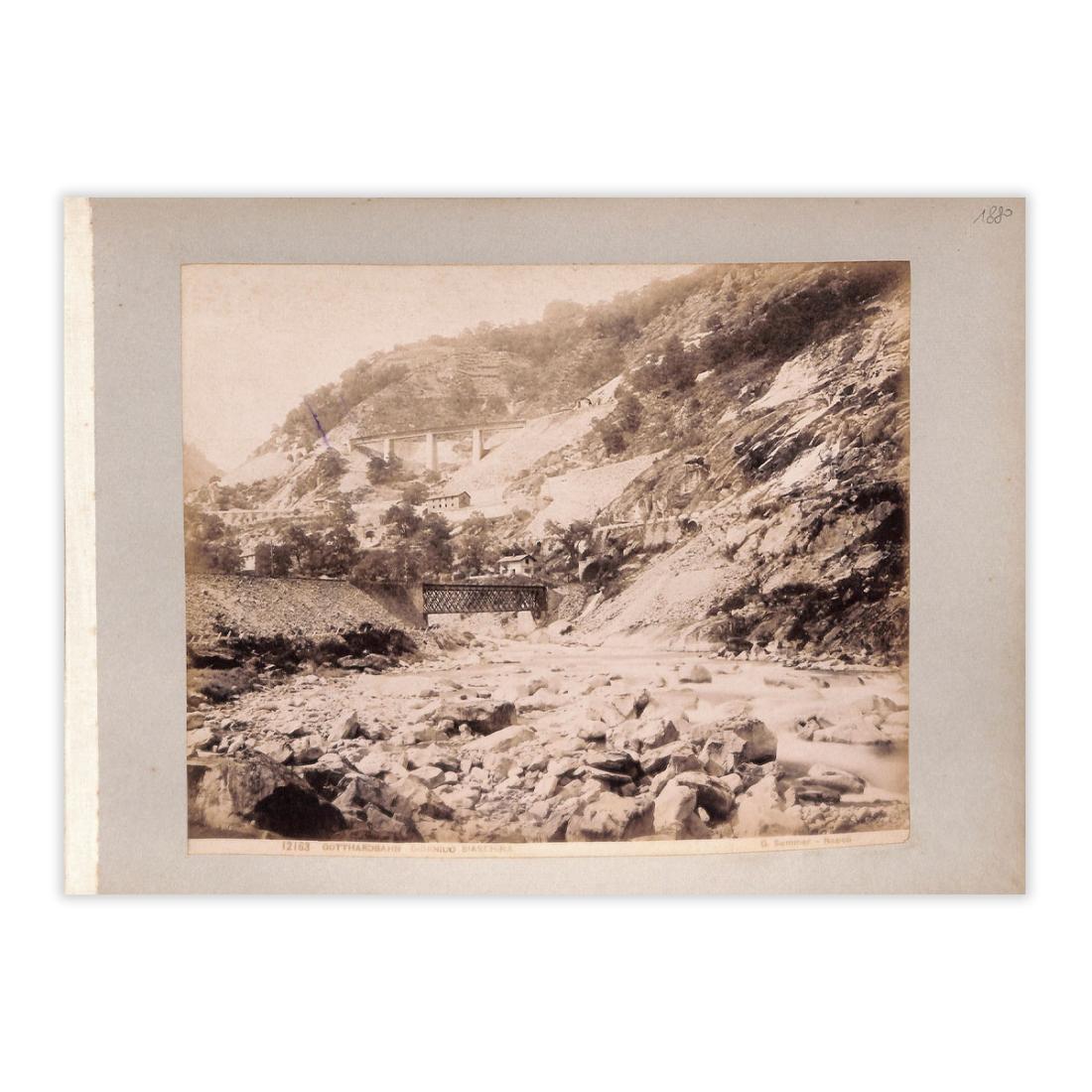 Fotografia originale - Ghottardbahn Giornico Biaschina anno 1880