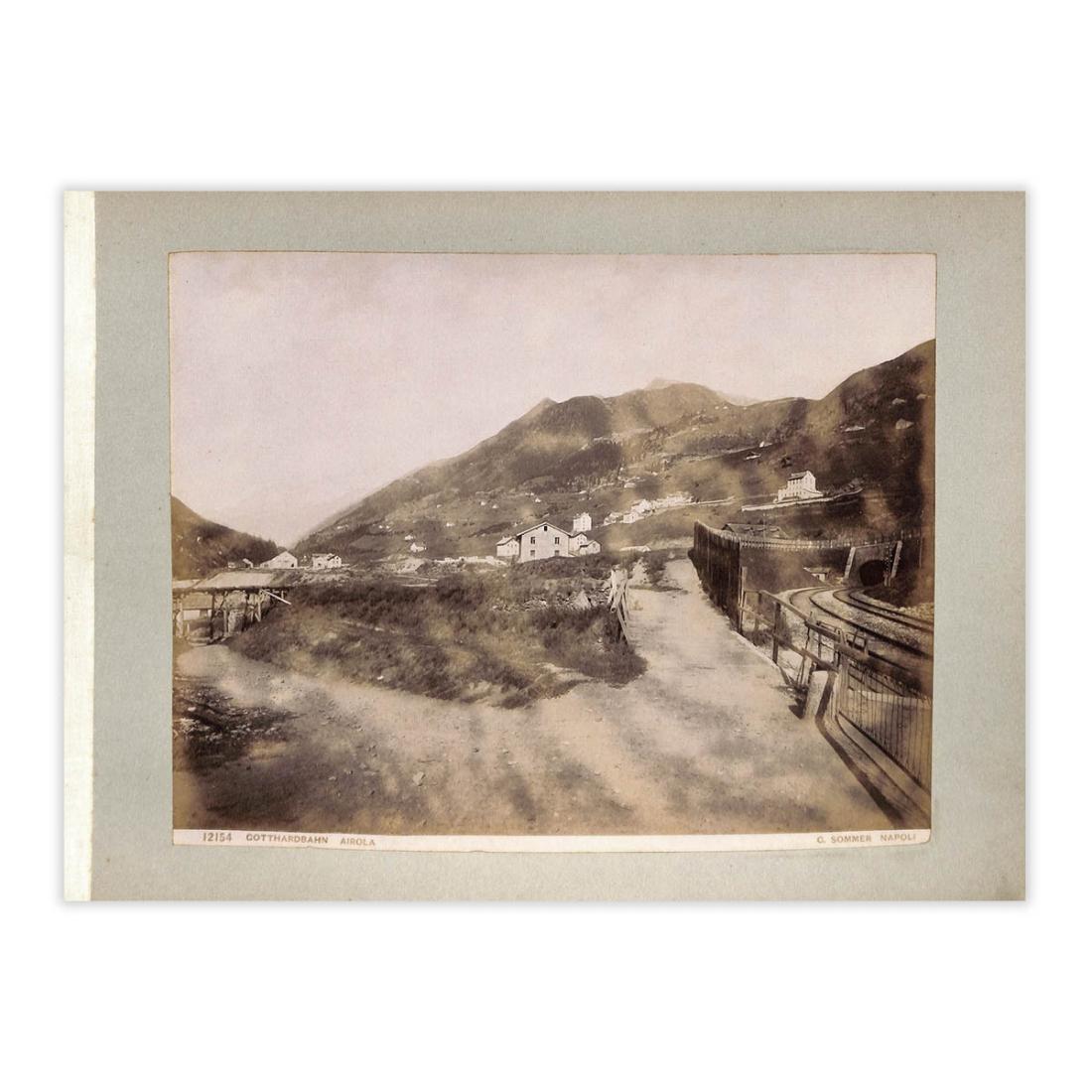 Fotografia originale - Gotthardbahn - Airolo 1880