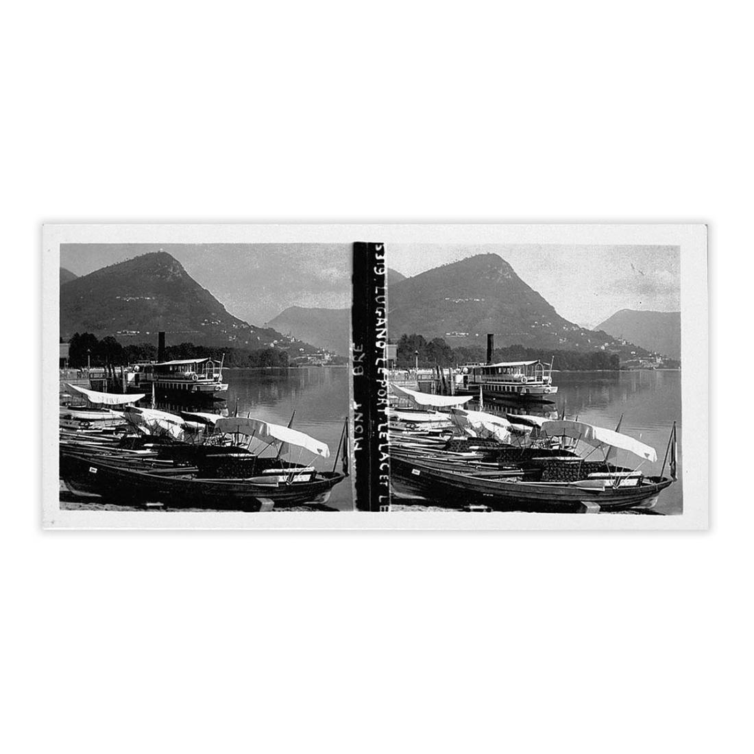 Fotografia originale - Lugano - il porto, 1920