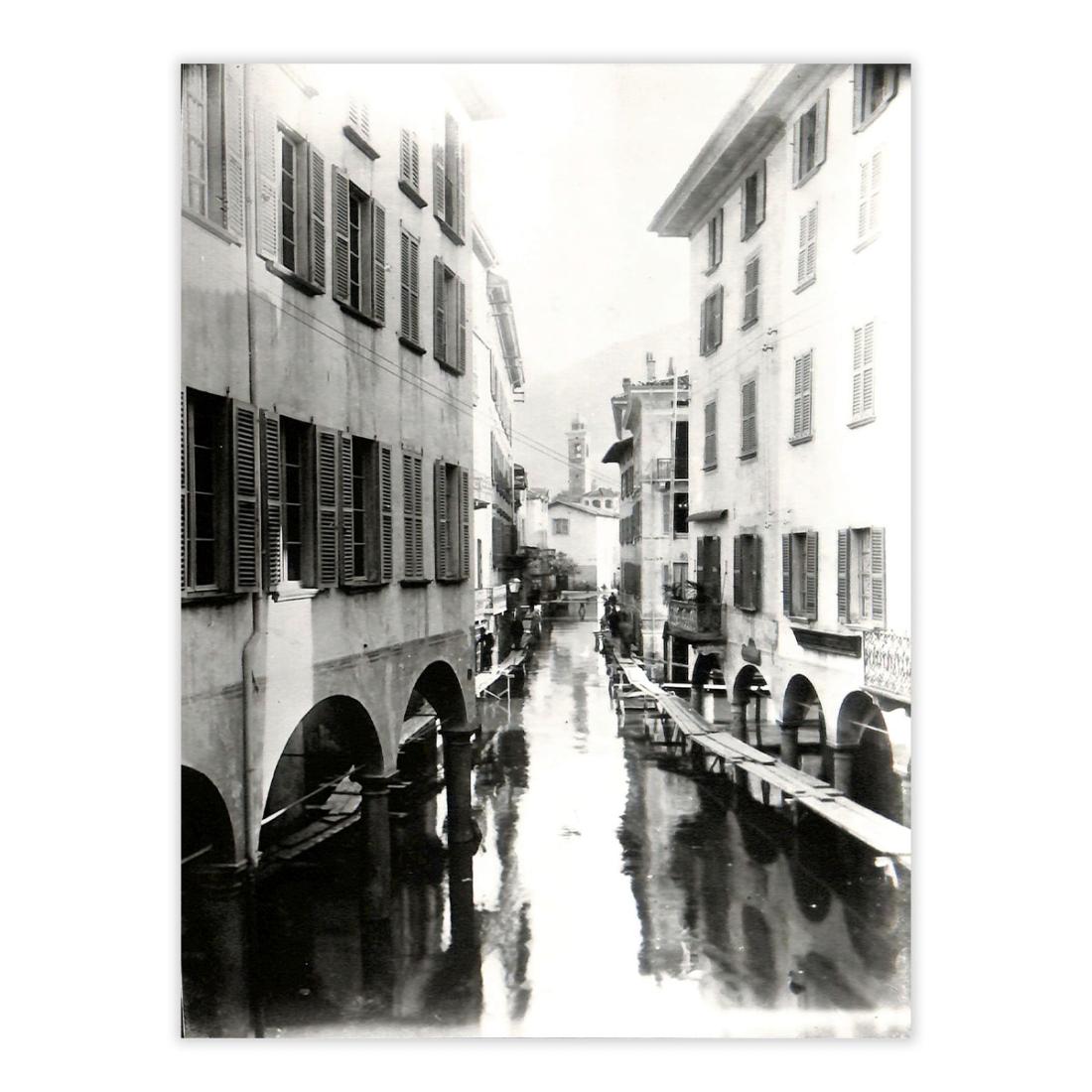 Fotografia originale - Lugano alluvione anno 1896