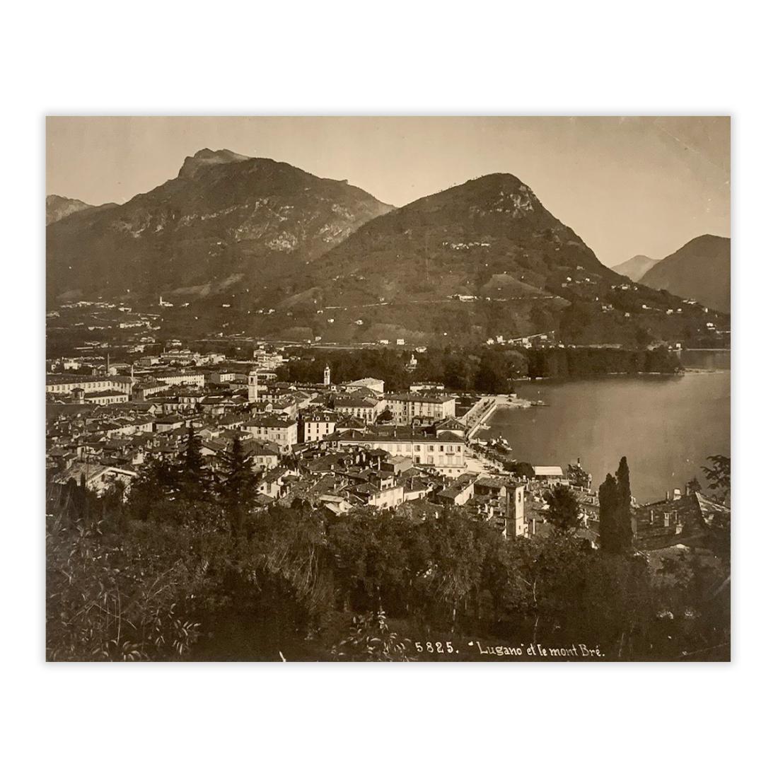 Fotografia originale - Lugano e Monte Brè anno 1885