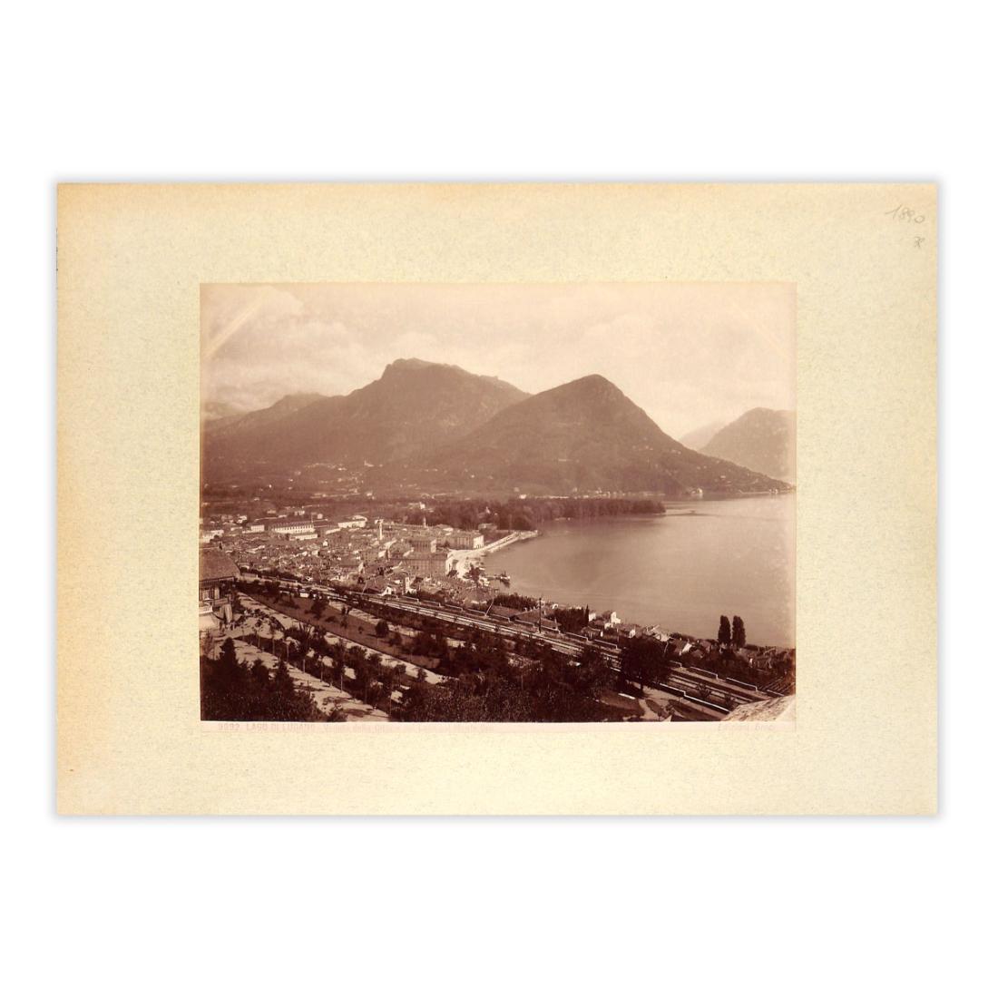 Fotografia Originale - Lugano e Monte Brè anno 1890