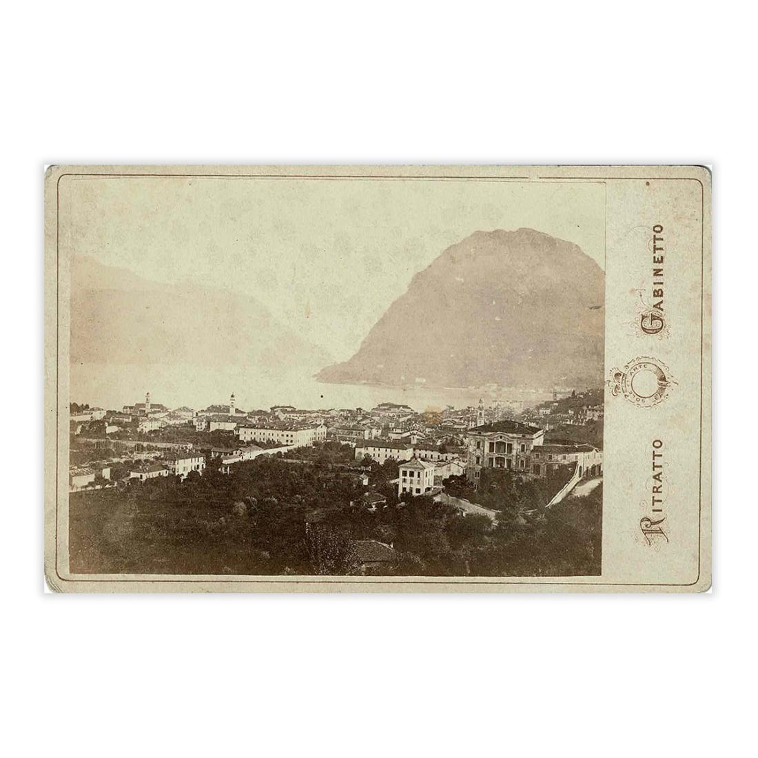 Fotografia originale - Lugano e monte S.Salvatore anno 1875