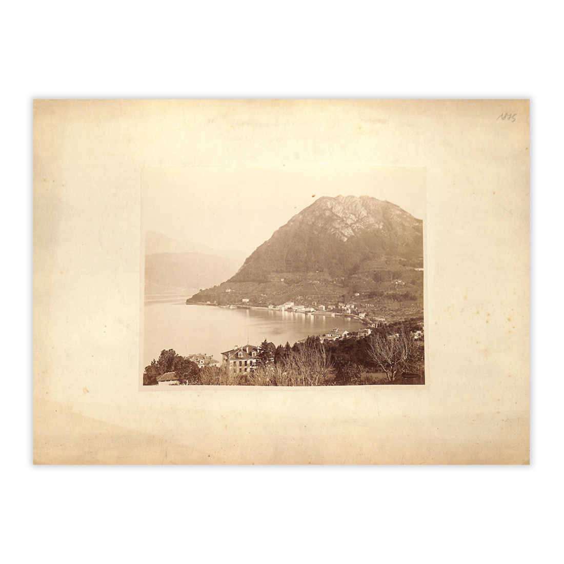 Fotografia originale - Lugano e Monte S.Salvatore anno 1875