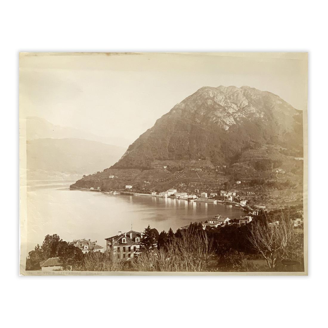 Fotografia originale - Lugano e monte S.Salvatore anno 1880