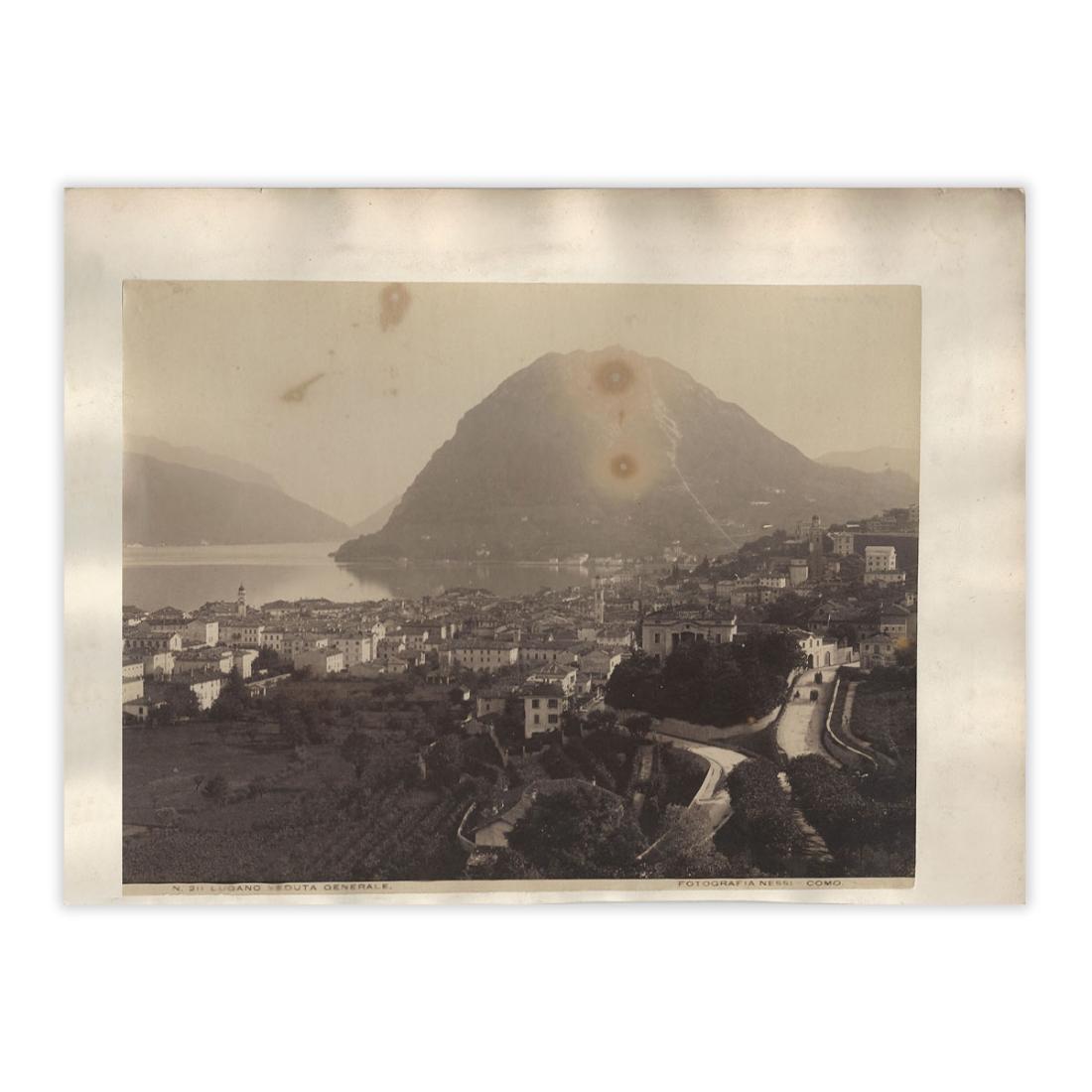 Fotografia originale - Lugano e S.Salvatore fine '800