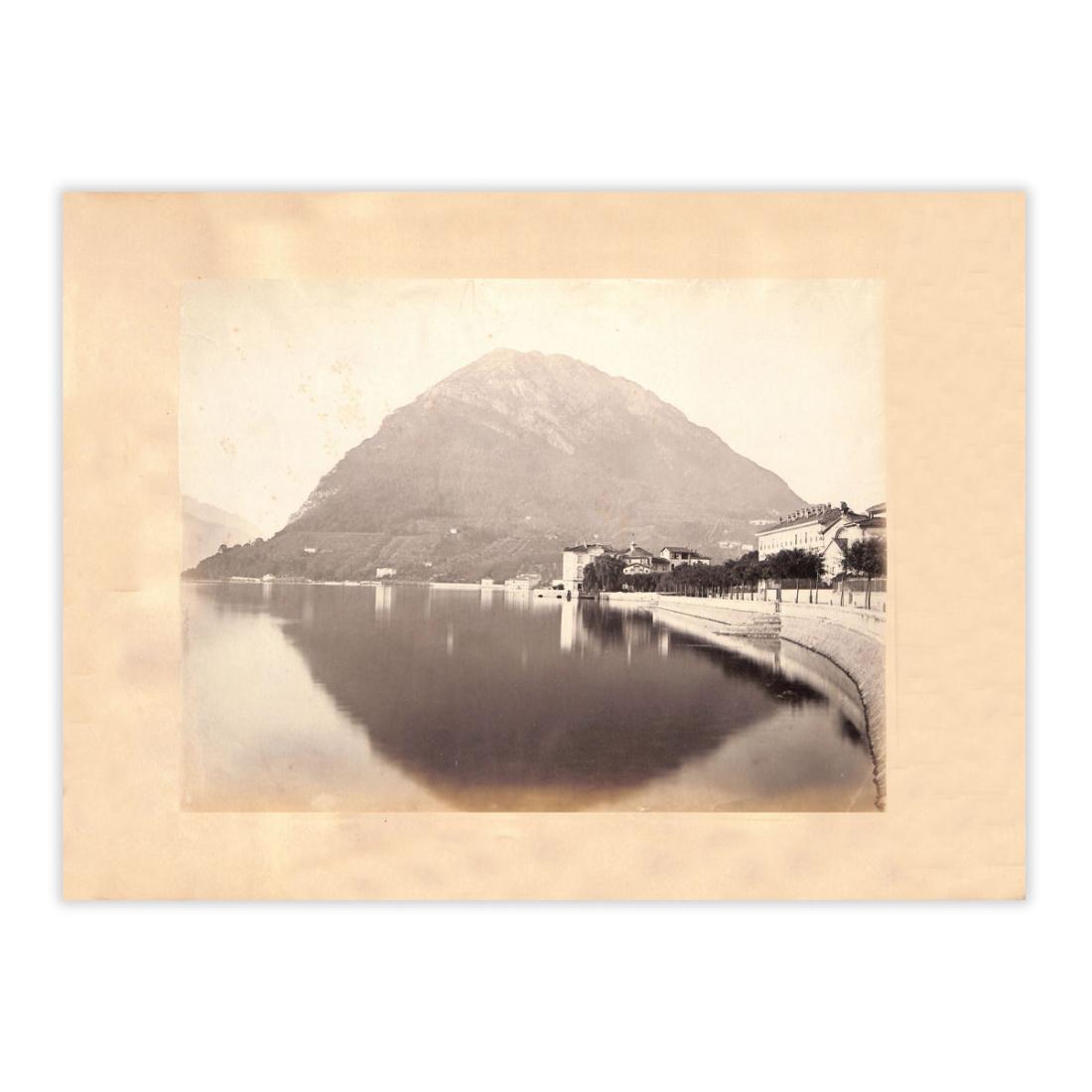 Fotografia originale - Lugano lungolago anno 1875