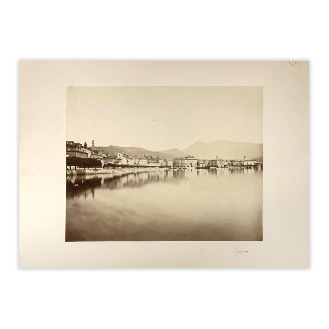 Fotografia originale - Lugano Lungolago anno 1875