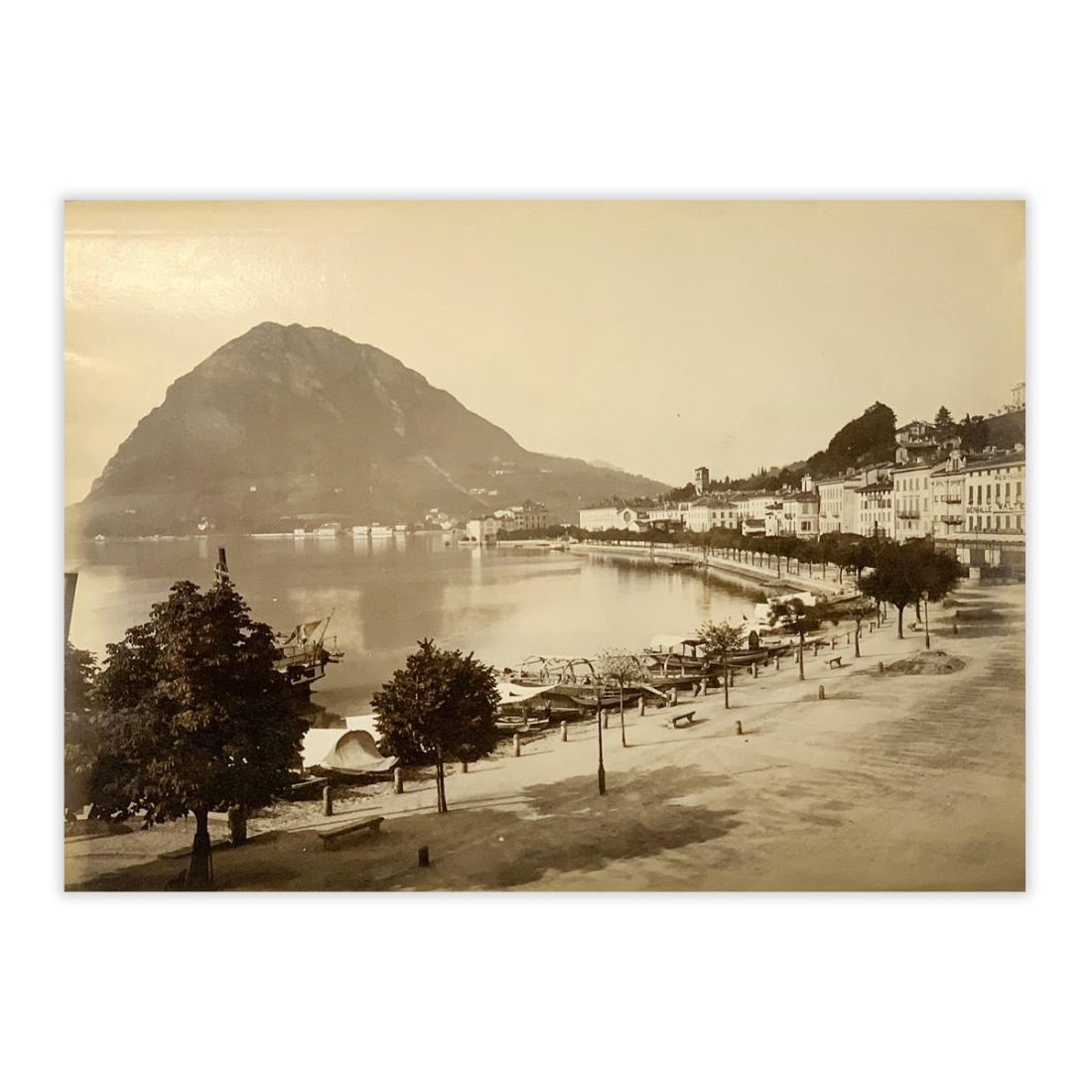 Fotografia originale - Lugano Lungolago anno 1880