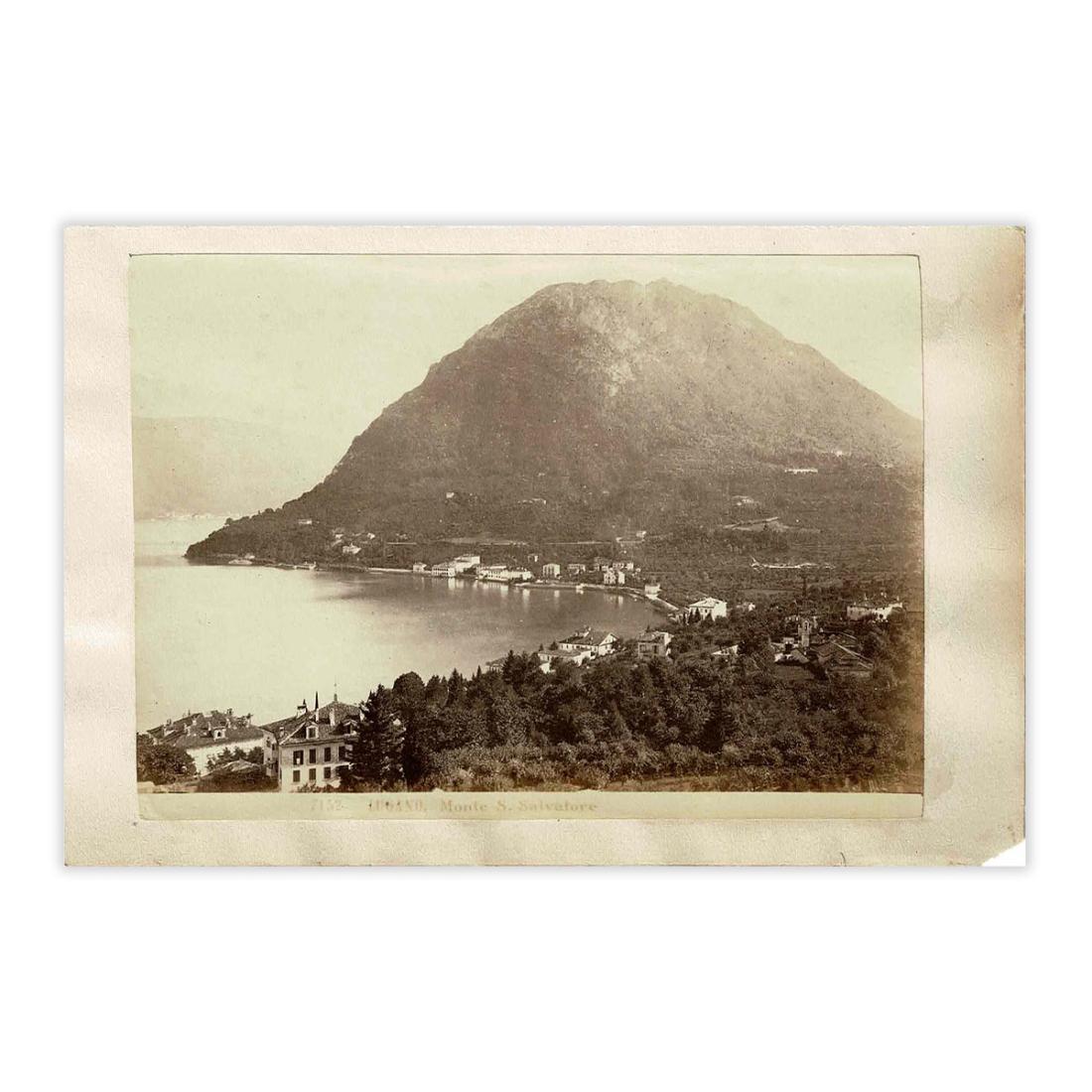 Fotografia originale - Lugano Monte S.Salvatore 1880