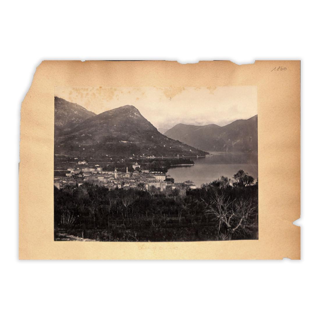 Fotografia originale - Lugano panorama anno 1860