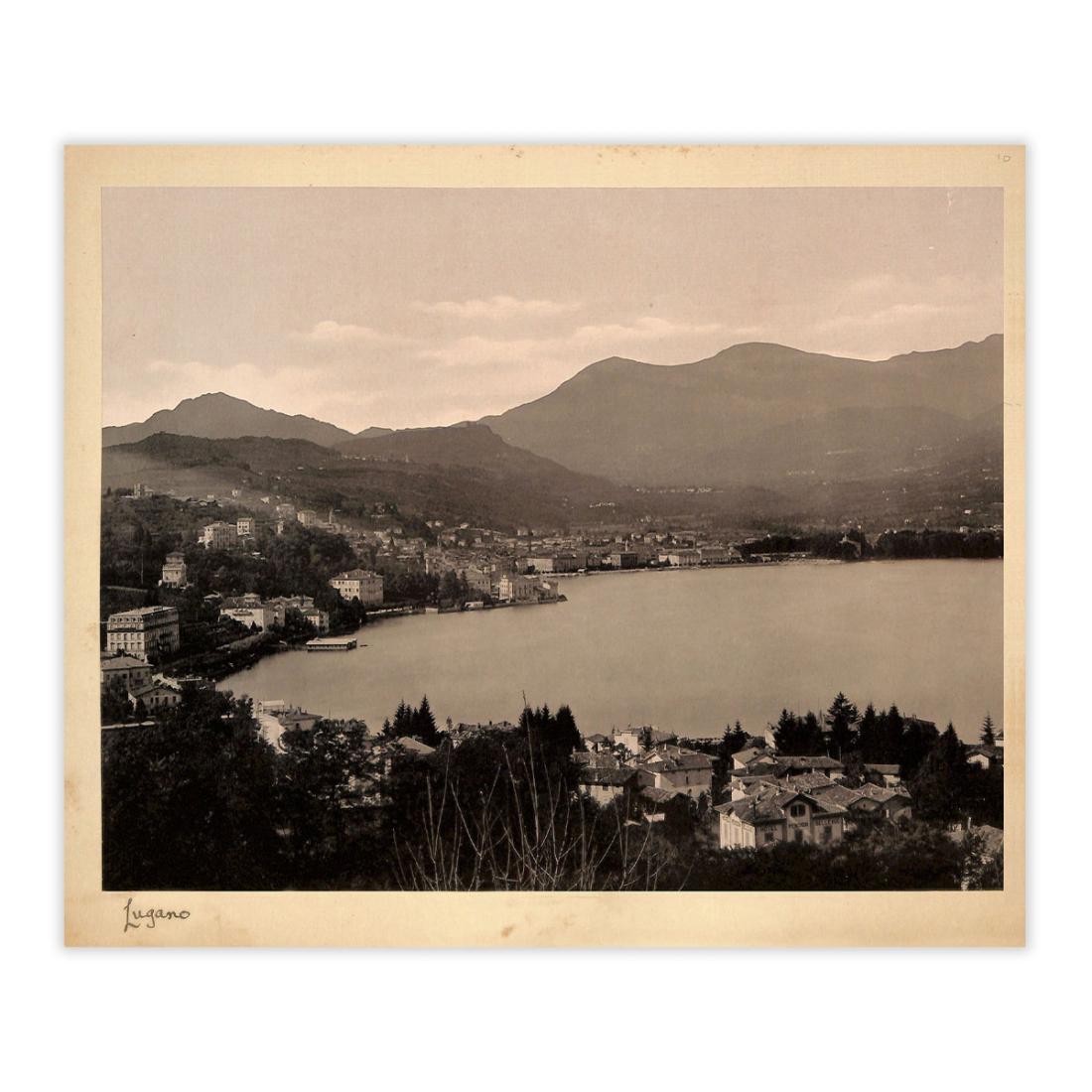Fotografia originale - Lugano panorama anno 1890