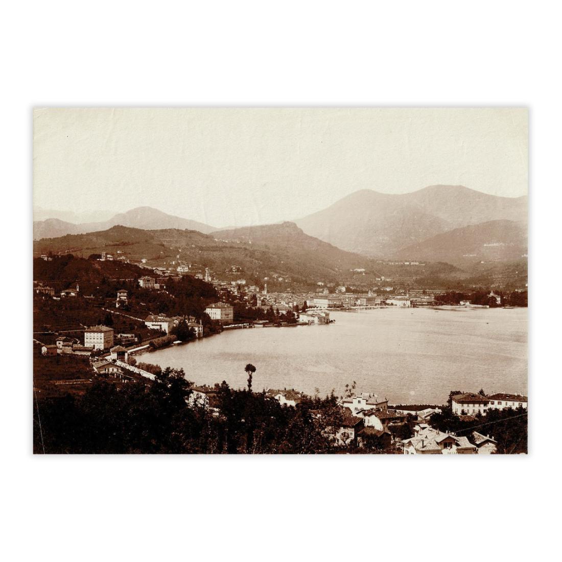 Fotografia originale - Lugano vista da Paradiso anno 1880
