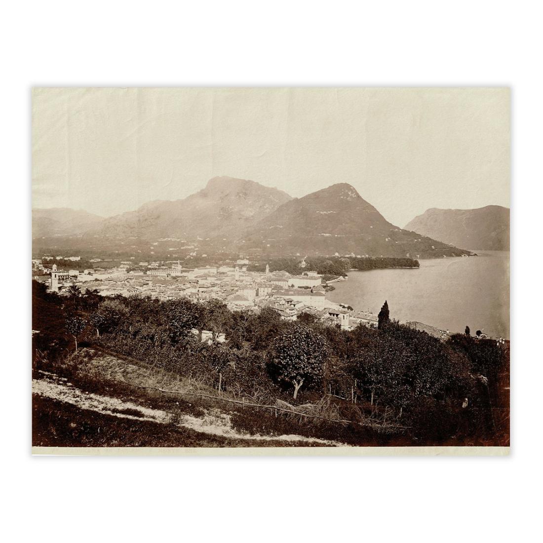 Fotografia originale - Panorama Monte Brè anno 1875