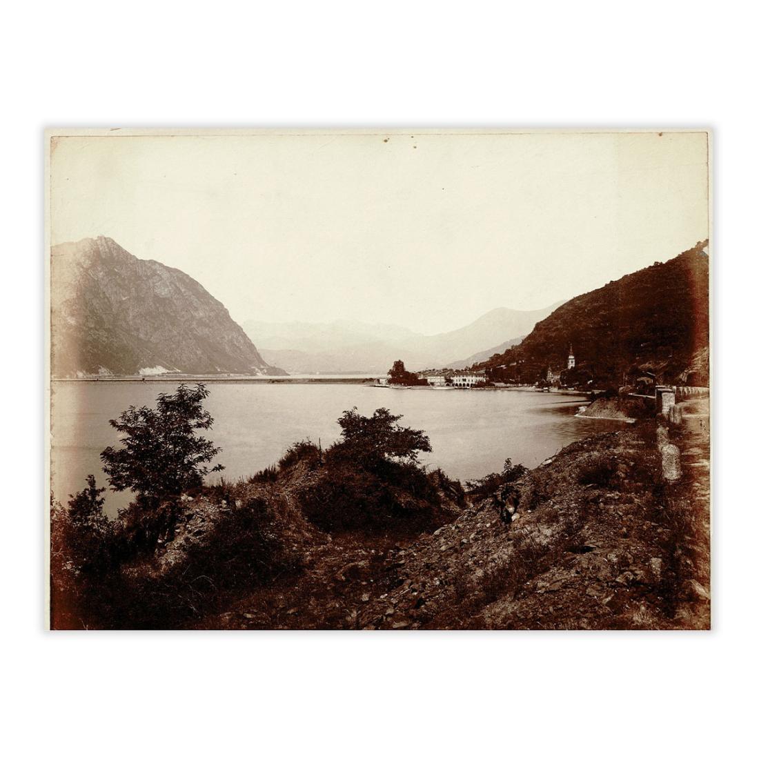 Fotografia originale - Ponte di Melide anno 1880
