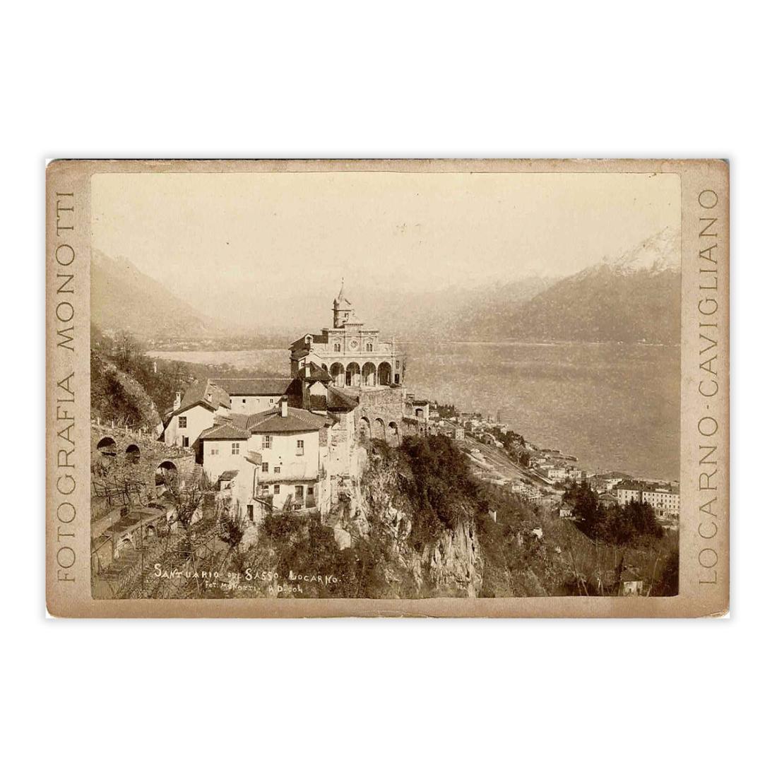Fotografia originale - Santuario Del Sasso Locarno anno 1880