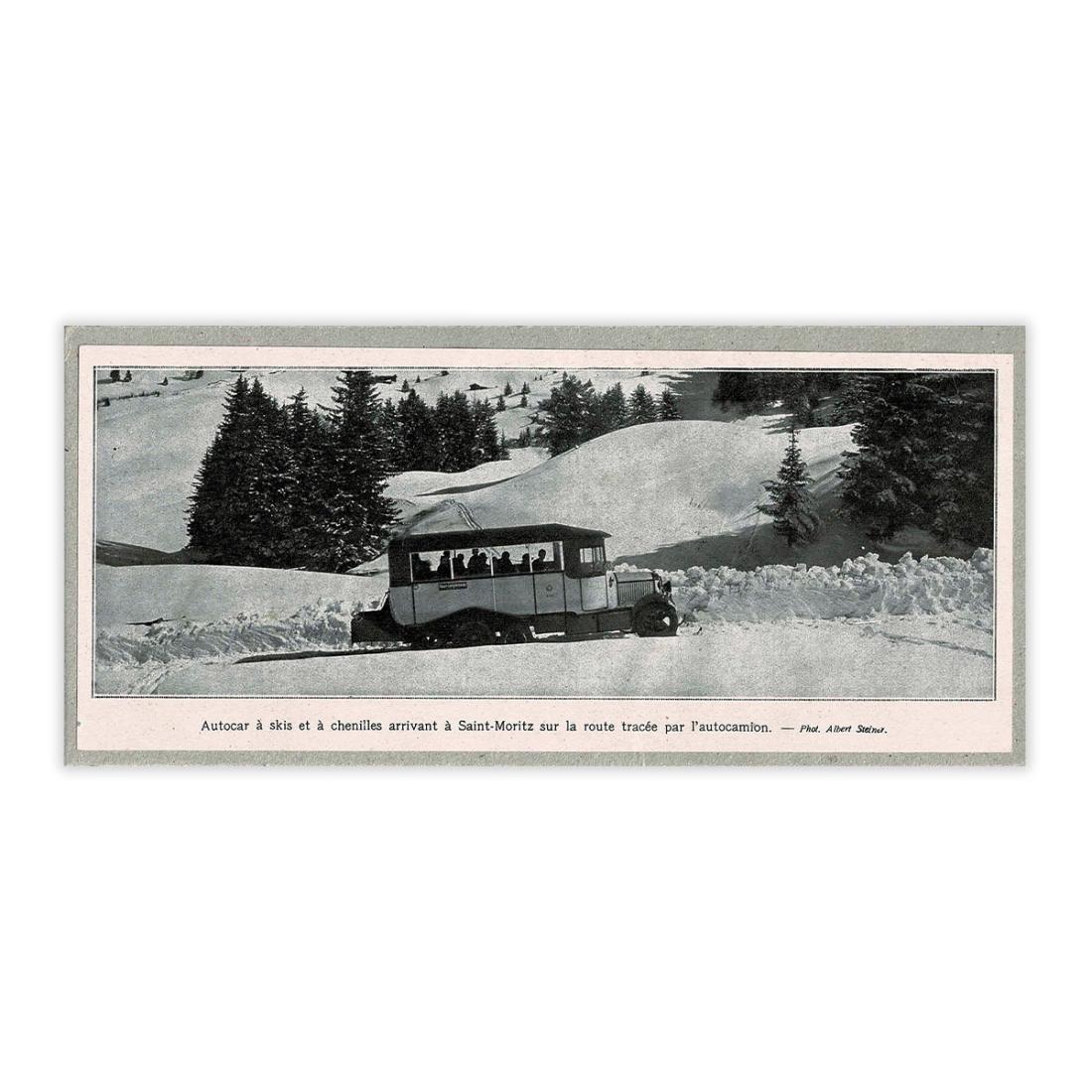 Fotografia originale - Trasporto persone sulla via per Saint-Moritz primi …