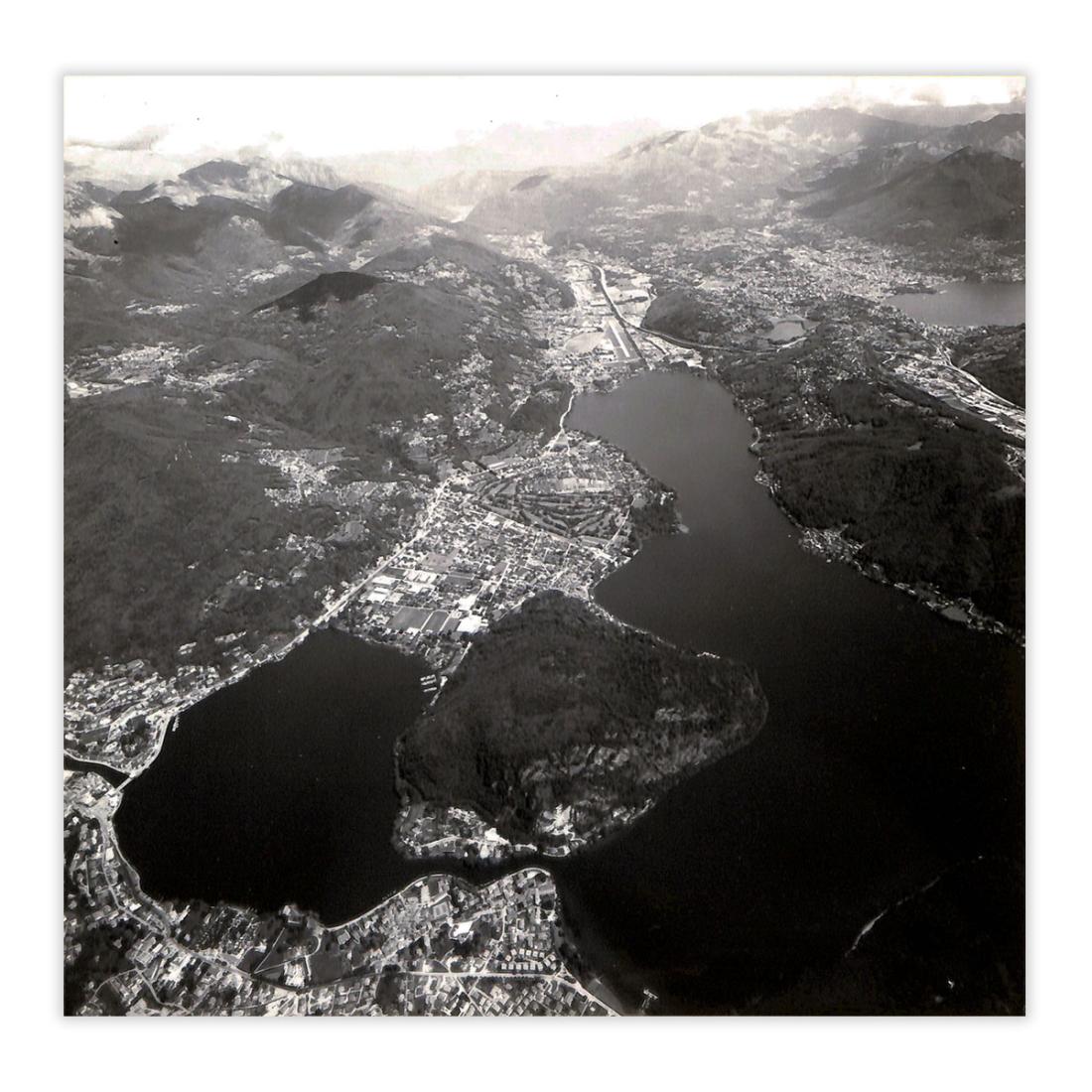 Fotografia originale - Veduta aerea di Ponte Tresa e Magliasco …