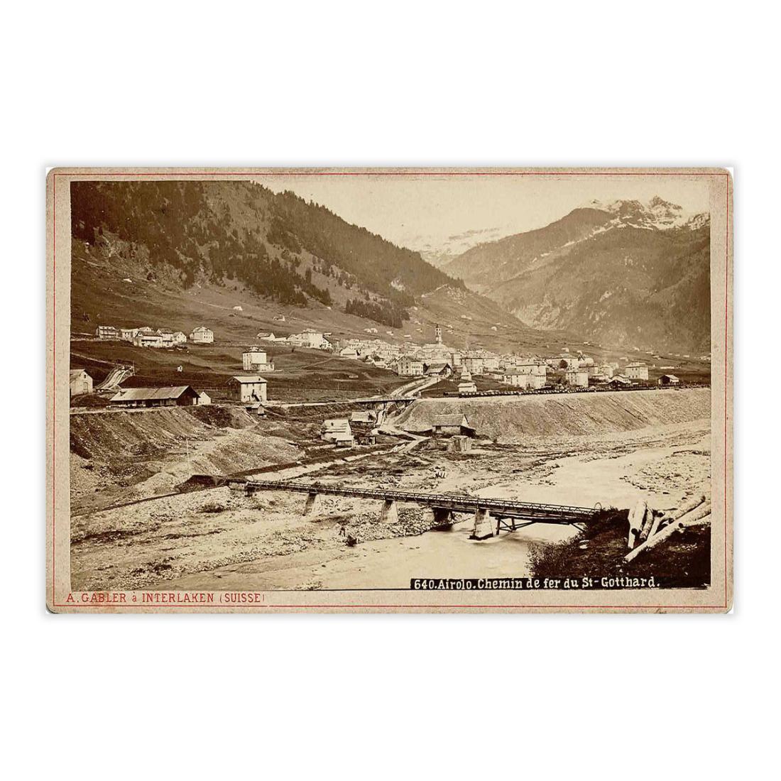 Fotografie originale - Airolo Chemin de fer du St-Gotthard anno …