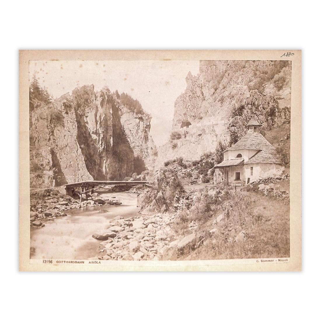 Fotografie originali - Gotthardbahn - Airolo anno 1880