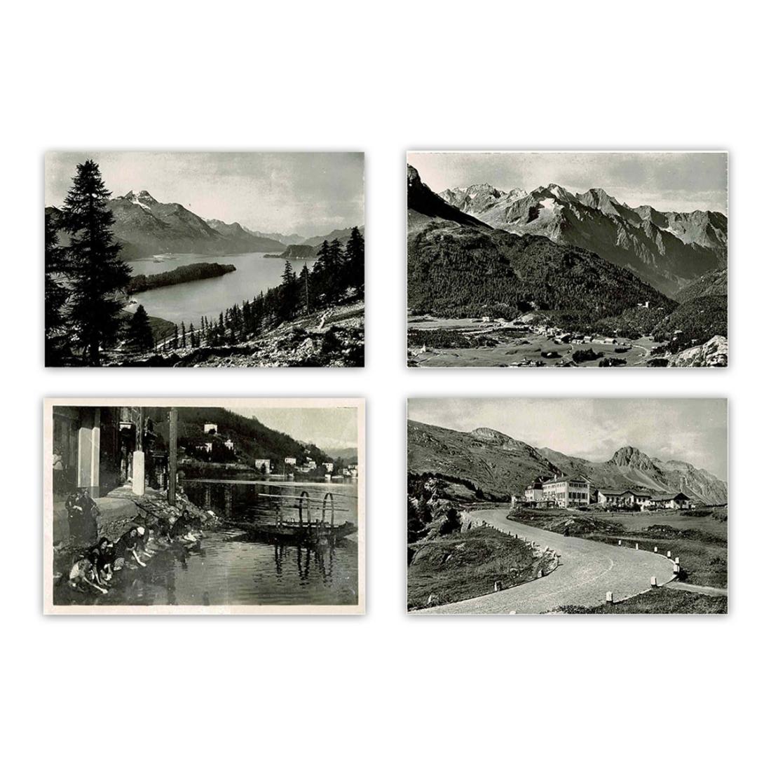 Fotografie originali - Lago di Sils, Maloja e lavandaie