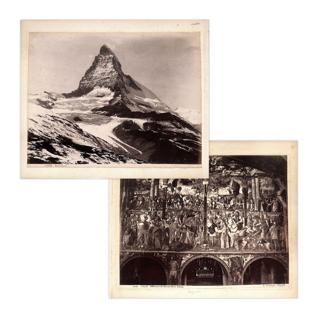 Fotografie originali - Matterhorn e affresco di Bernardino Luino Lugano …