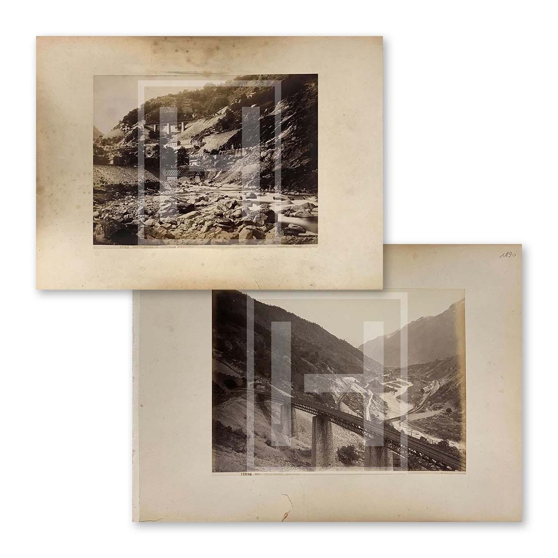 Fotografie originali - Ghottardbahn anno 1890