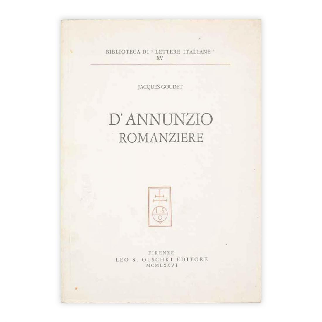 Jacques Goudet - D'Annunzio Romanziere