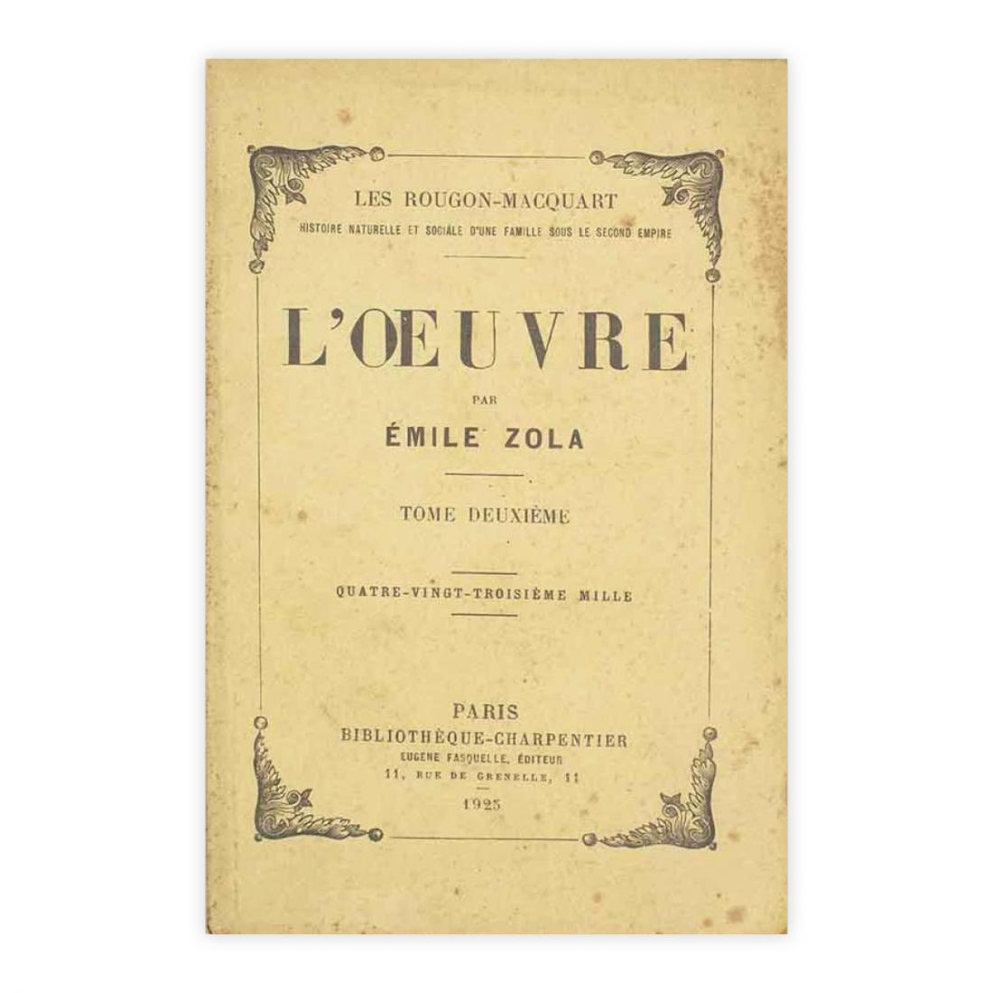 L'oeuvre par Emile Zola - tome deuxieme