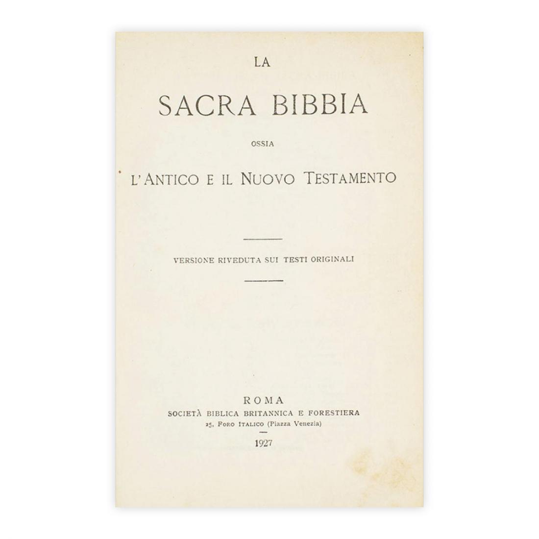 La sacra bibbia - Ossia l'antico e il nuovo testamento