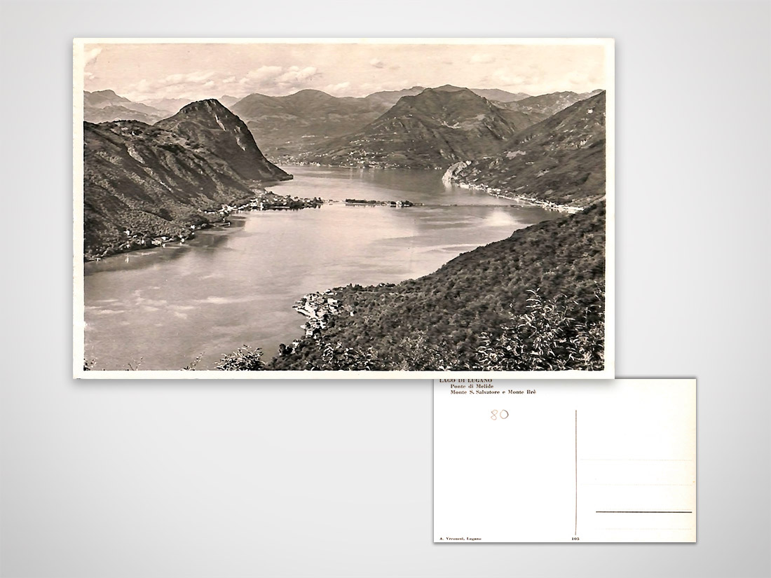 Lago di Lugano ponte di Melide