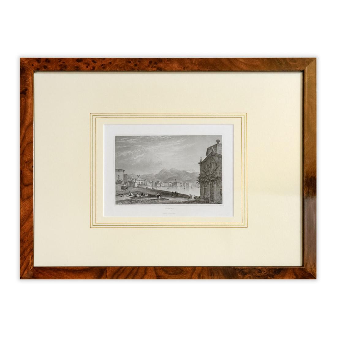Lugano, dalla riva verso levante - 1836